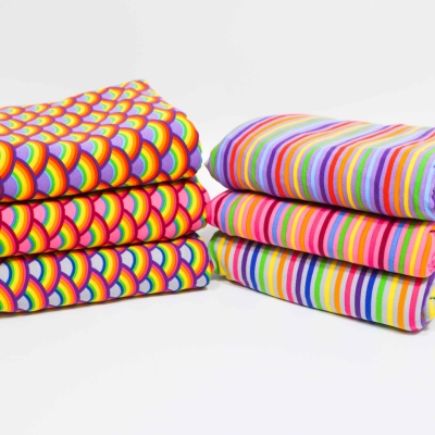 Sgraue Rainbows Regenbogen Regenbögen Rainbow rainbow Regenbogenersey  grau Regenbogen Regenbogen Kinderjersey Jerseyn Kinderjersey Regenbogenfarben grau Jersey für Babys Jerseystoff Baumwolljersey Regenbogen