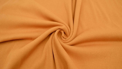 1055-034 Ripp  XXL Curry ocker Bündchen Bündchenstoff Feinstrick UNI XXL Breite 140cm Rippbündchen Rippen Bündchen Feinripp Bund Bündchenstoff curry ocker  offen Meterware curry