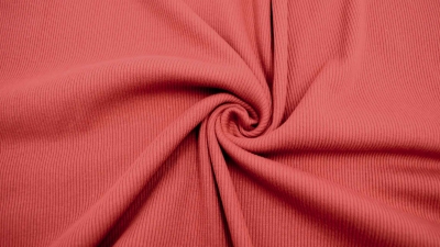 korallenrot 1055-057 Ripp  XXL rotes Bündchen coralrotes Bündchenstoff coral Feinstrick UNI XXL Breite 140cm Rippbündchen Rippen Bündchen Feinripp Bund Bündchenstoff offen Meterware coralrot