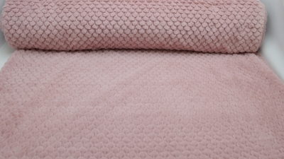 Fleece Microfaserfleece mit Fischschuppen  Wellnessfleece  in Altrosa altrose - Happyfleece - beidseitig bedruckter Fleece - Wellnessfleece zweifarbig - Softfleece  Dudufleece- Doudou  Wellnessfleece