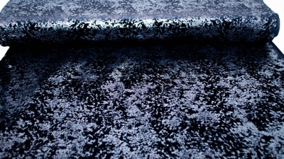 Noteboom 16130-008 schwarzer Samt mit blauem Glitzer schwarzer Samt mit blauem Lurex Dekostoff  Samtstoff  Samtkleid Vorhänge Dekostoff  Weihnachten Fastnacht Fasching Karneval Vorhangstoff