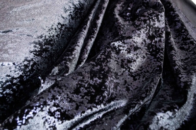 Noteboom 16130-008 schwarzer Samt mit blauem Glitzer schwarzer Samt mit blauem Lurex Dekostoff  Samtstoff  Samtkleid Vorhänge Dekostoff  Weihnachten Fastnacht Fasching Karneval Vorhangstoff