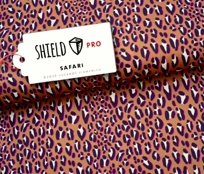 Leo Print Leoprint rost  Hamburger Liebe Safari Leo in Grau Shield Albstoffe Shield protect me stay save Albstoffe Shield Jersey antimikrobiell Trevira-Bioactive Stoff für Mundschutzmasken Hightech-Faser Trevira-Bioactive Botanical Herbes von Hamburger Li