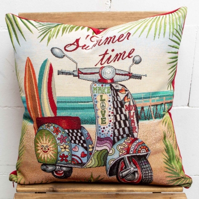 1358-Nähset Summer Orange Set Panel Gobelin Panel mit Roller Hippy Make Love not War Kissen DIY Kissennähset Nähset für Kissen  Set Kissenpanel Kissen Panel Gobelin