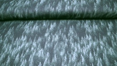0663 - Infinity Tannen grün Schwarzwald Schwarzwald Eigendesign Schwarzwald Tannenwald grün Tannen grün Deco-Line made by Deco-Line Eigenproduktion Inifinity-Line moderner Landhausstil Schwarzwald Design Maskenstoff Infinity Line Eigenproduktion