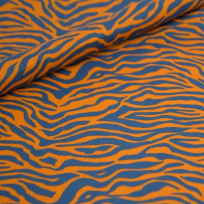 beschichtet Baumwollstoff Tiger Tigermuster Tiger Lilly orange apricot grau ocker Tigermuster beschichtet Tiger Baumwollstoff versiegelt beschichteter Baumwollstoff abwaschbar Tiger