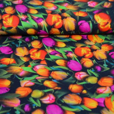 Tulpen Tulpe Tulpenstoff Frühling Frühlingstulpen Dekostoff mit Tulpen  Frühlingsstoff Tulpe