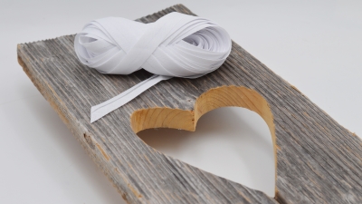 weißes Schrägband Einfassband in Weiß Schrägbänder Band zum Einfassen einfassen umsäumen Maskenschrägband