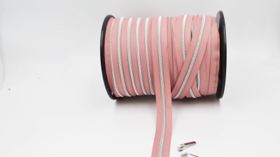rosefarbener Reißbverschluss rosenholz rosa RV endlos nähen endlos Reißverschluss Täschchen Taschenreißverschluss metallisierter RV  Reißverschluss, reisverschluss. metallisiert, Meterware, Kunststoffspirale, Endlosreißverscluss, Endlossreißverschluss, Zi