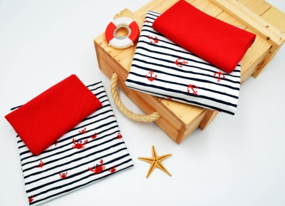 0809 -Babybüx Little Crab Babyhose Babyhöschen Babypumphose Baby Büx Jersey Baby Set Stoffset Materialset Stoffset Stoffpakete  Baumwollsets Nähsets Materialset DIY Babyhose Little Crab