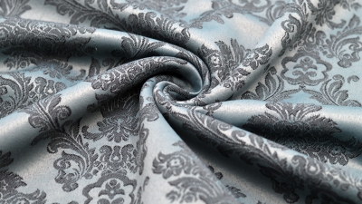 Jacquard, Polyester-Jacquard, idealer Stoff für Polsterungen - Vorhänge - Dekostoff - auch für mittelalterliche Kostüme - Gewandungen - altes Jacquardmuster mit Blumendesign - Rankendesign - Vorhangstoff mit Blumenmuster Stoff mit Ornamenten Barockstoff B