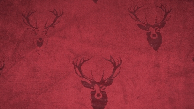 Preview: Möbelstoff mit Hirschköpfen,  Polsterstoff, gelasert,  Samtstoff rosa, altrosa, rose, schimmernd Hirsch, Möbelbezugsstoff mit Hirschen , Schwarzwald, Schwarzwaldstoff