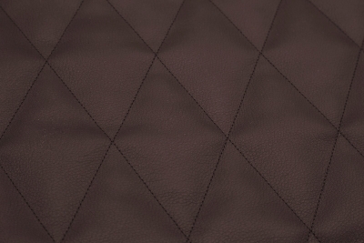 Preview: Dunkelbraunes Kunstleder gesteppt - Rolls 45x100 - Steppung 8,50cm