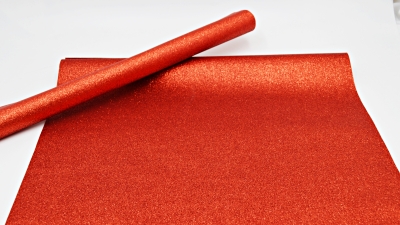 Rotes Glitzer-Kunstleder, Kunstleder in rot mit Glitzer  Glitter, Gitzeroptik, perlmutt, rosa, bronze, dunkelblau, hellblau, lachs, Stoff für Geldbeutel, Kosmetiktäschchenstoff Glitzersterne basteln DIY