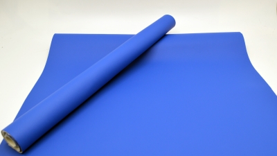 Lotos Kunstleder, in blau, royalblauers Polster-Kunstleder, Kunstleder für Geldbeutel und Taschen, Kunstleder mit feiner Struktur, weich