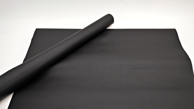 Lotus Kunstleder in Schwarz schwarzes  Polster-Kunstleder, Kunstleder für Geldbeutel und Taschen, Kunstleder mit feiner Struktur, weich