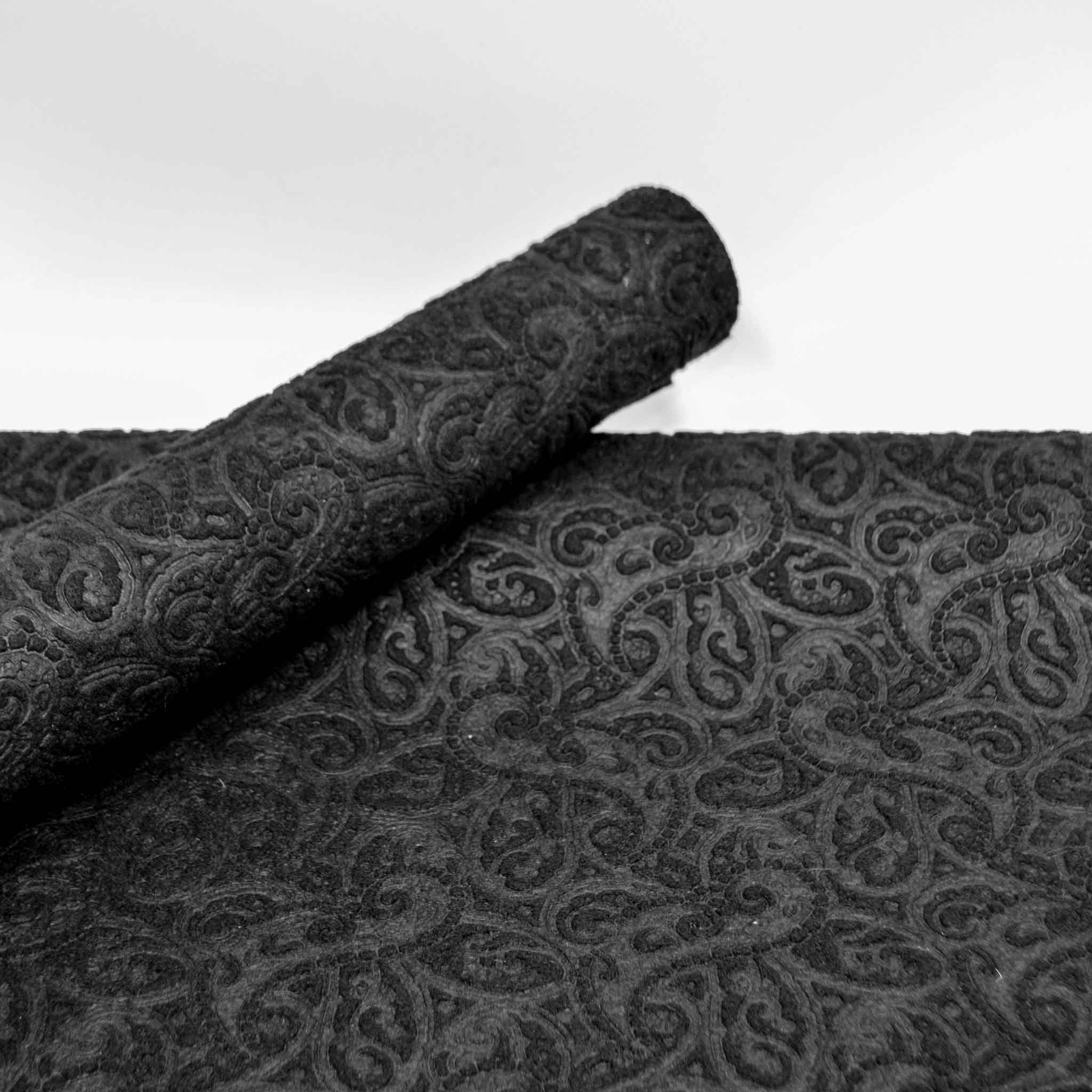 Deco-Line - Filz - Taschenfilz - Polyester Filz - ca 3,50 mm stark Filz -  3,50 mm - 4,00 mm dicker Filz - 3,5mm starker Filz - schwarzer Filz schwarz