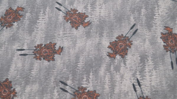 Schwarzwaldstoff, graue Kuckucksuhren, Stoff mit Kuckucksuhren, Stoff im Landhausstil Landhausstoff Dekostoff im Landhausstil, Schwarzwald, Schwarzwaldkollektion, Kuckuck, Kuckucksstoff, grau