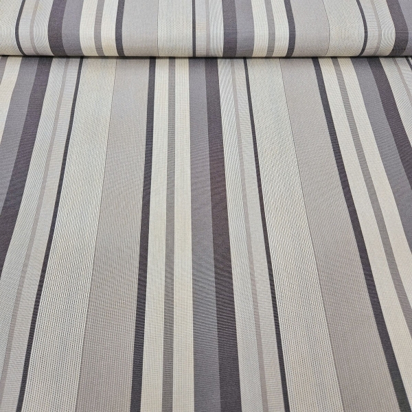 Markise Markisenstoff gestreift hellgrau hellgrau Outdoor grau gestreift Outdoor  Teflon Dralon Outdoor Strandkorbstoff Outdoorstoff Outdoor tefonbeschichtet Teflonbeschichtung, Dralon Balkon