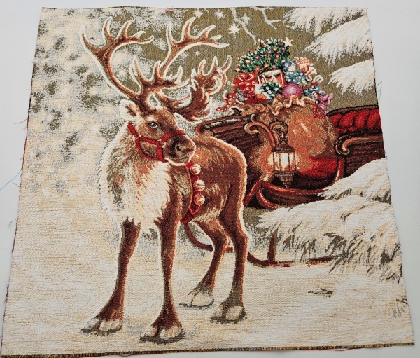 Rudolf Rudolph the rednosed reindeer Elch Rentier Rudolf Winterpanel für Kinder Kinderpanel Tischset placemat Platzuntersetzer mit Rudolf Gobelin Pane Weihnachten xmas Weihnacht