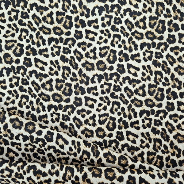Dekostoff mit Leo Muster Polsterstoff Leoparden Design Kissenstoff Leo