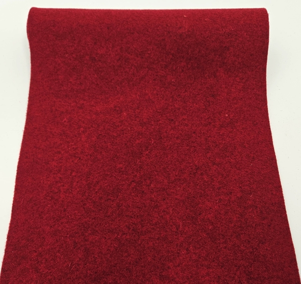 Tweed 192 kirschrot dunkelroter Wollfilz 3mm stark in einem dunkleren rot - Rolls 50x100cm