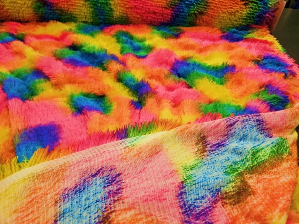 Kunstfell Fellimitat buntes Kunstfell weiches Kunstfell Langhaarplüsch Langhaarfell Fellstoff bunt pink türkis lila Kunstfell