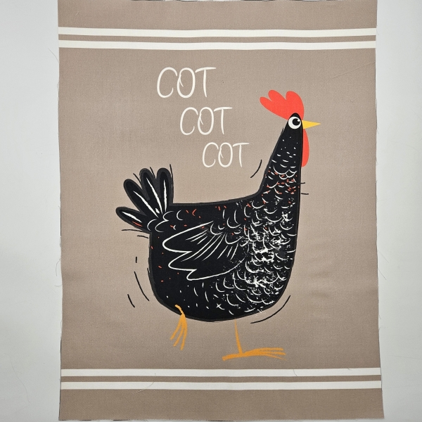 Panel Hühner Hühnerstoff mit 3 Designs für Kissen - Geschirrtücher - 70 x 160cm