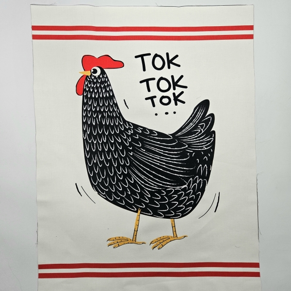 Panel Hühner Hühnerstoff mit 3 Designs für Kissen - Geschirrtücher - 70 x 160cm