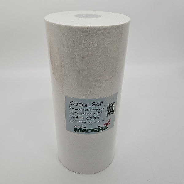 GP 0,478 Meter - Stickvlies Madeira Cotton Soft 0,30 Meter x 50 Meter Dauerniedrigpreis