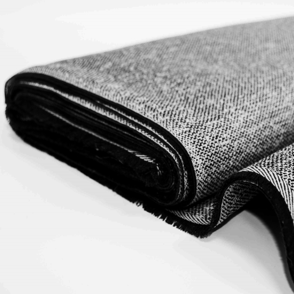 grauer Outdoor Dralon Outdoorstoff  Außenbereich Sitzpolsterstoff Stoff für Gartenmöbel Stoff für Liegenauflagen, Kissen, Vorhänge UV-resistent farbecht dunkelgrau AZES Outdoor OZEAN