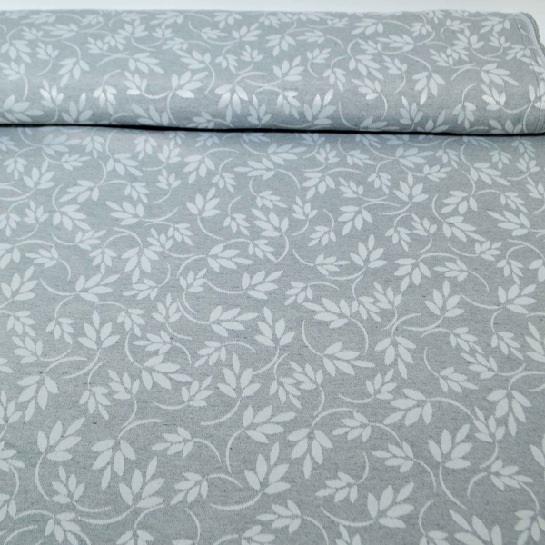 Stoff mit Ranken Ornamenten grau grauer Mittelalterstoff  Miederstoff grauer Dekostoff mit Ranken Blumen Raso Impero Rankenstoff Blumenstoff