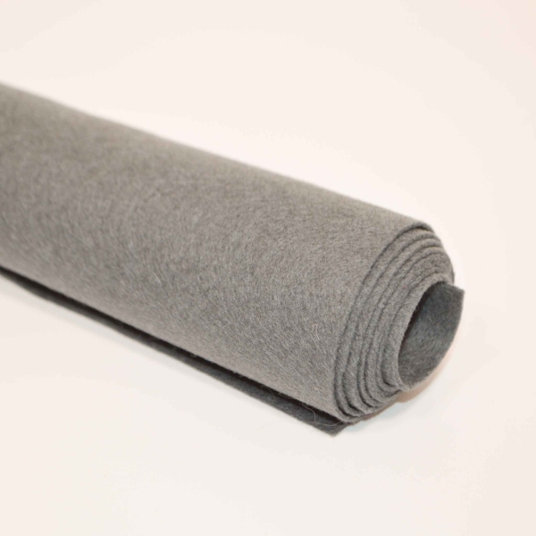 0113-64 mausgrau RO grau mausgrauer Filz Rolls Wollfilz mausgrau Schurwollfilz grauer Flecklefilz grauer Filz aus Schurwolle Filz aus Wolle Häsfilz  Puppenfilz Bastelfilz grau