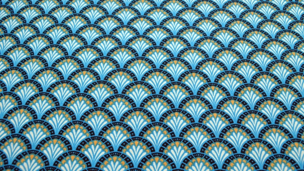 Dimitri Baumwolle Baumwollstoff Dekostoff mit Bogen Rundbögen Rundbogenstoff Stoff mit  Jugendstilmuster Jugendstil Art Deco Muster Bogenmuster nähen selber machen DIY