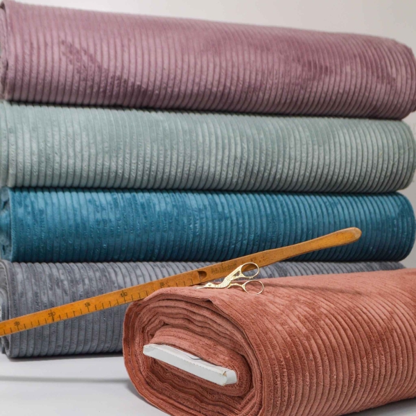 Breitcord Grau Mega Breitkord Washed Corduroy grau Genuacord Lincoln Cord Cordstoff grauer Kord Kordstoff grau