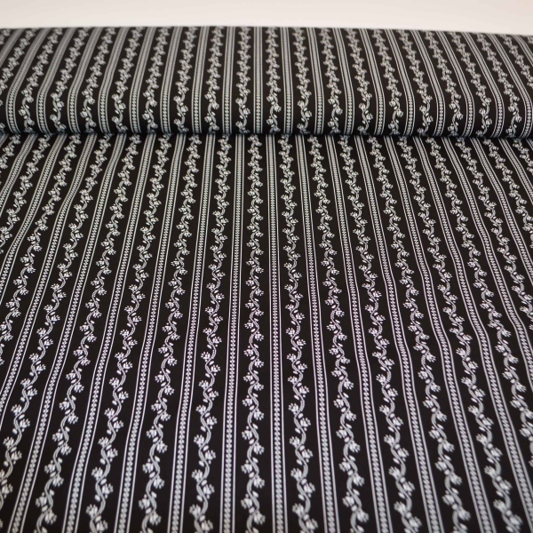 Trachten schwarz-weiß Trachten Trachtenstoff Trachten schwarz-weiß Baumwolle Tracht Trachtenblusenstoff schwarz-weiß Schürzenstoff Trachtenschürze Blümchen Landhausstil schwarz weiß