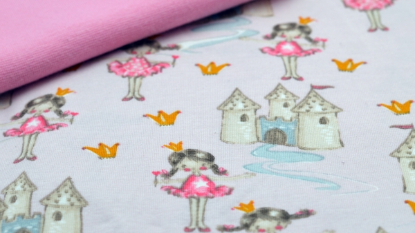 Prinzessin Baby Princess Principessa Babyhose Babyhöschen Babypumphose Baby Büx Pumphose Pumphöschen selbernähen Jersey Baby Set Stoffset Materialset Prinzessin und Schloss   Stoffpakete Jerseys Set  Nähsets Material