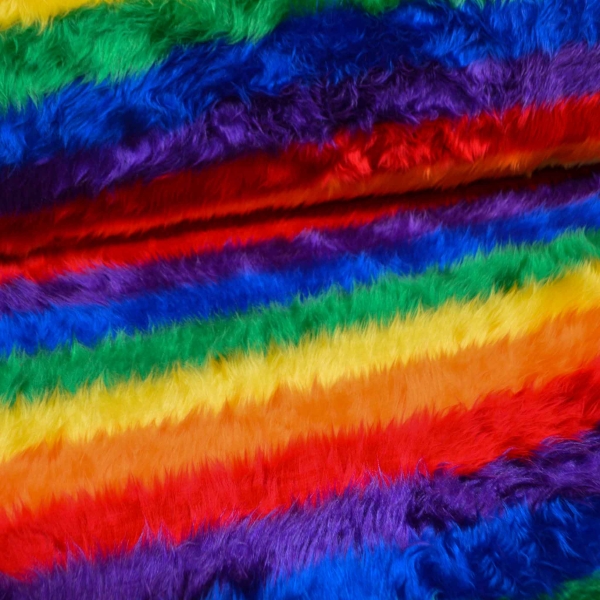 Rainbow Regenbogen Plüsch Regenbogen Farben Streifen Rainbow Plüsch Regenbogen Plüsch Kurzhaarfellimitat Plüsch Plüschstoff Rainbow Plüschstoff Regenbogen Kunstfell Fellstoff Kunstfell Plüsch