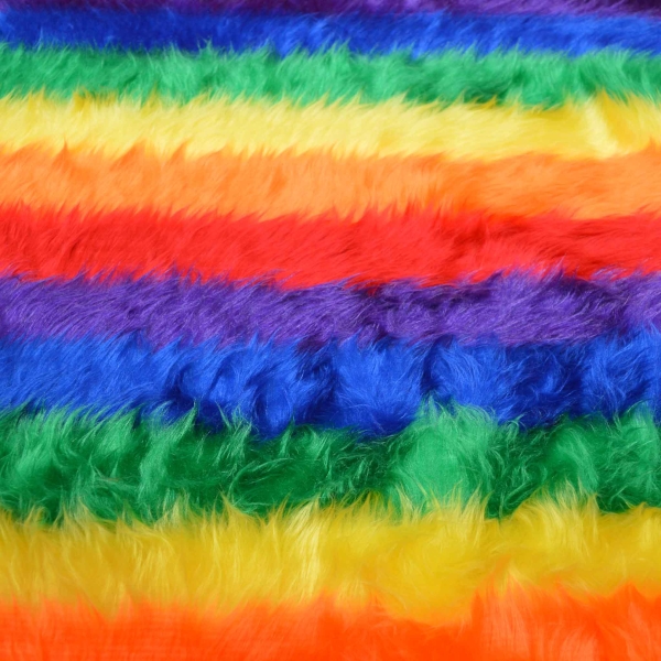 Rainbow Regenbogen Plüsch Regenbogen Farben Streifen Rainbow Plüsch Regenbogen Plüsch Kurzhaarfellimitat Plüsch Plüschstoff Rainbow Plüschstoff Regenbogen Kunstfell Fellstoff Kunstfell Plüsch