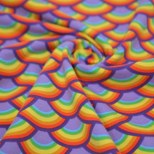 lilaRainbows Regenbogen Regenbögen Rainbow rainbow Regenbogenersey  lila Regenbogen Regenbogen Kinderjersey Jerseyn Kinderjersey Regenbogenfarben lila Jersey für Babys Jerseystoff Baumwolljersey Regenbogen