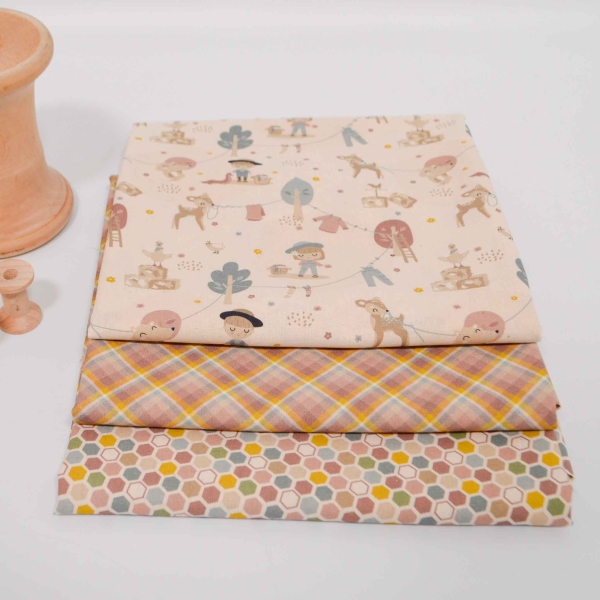 1399-Stoffset Nature Set Stoffset Baumwolle Nähset Stoffsets Stoffpaket Patchwork Kinderstoffe Baumwollsets Nähsets Materialset Patchwork Patchworkstoff Angebot Kombistoffe nähen