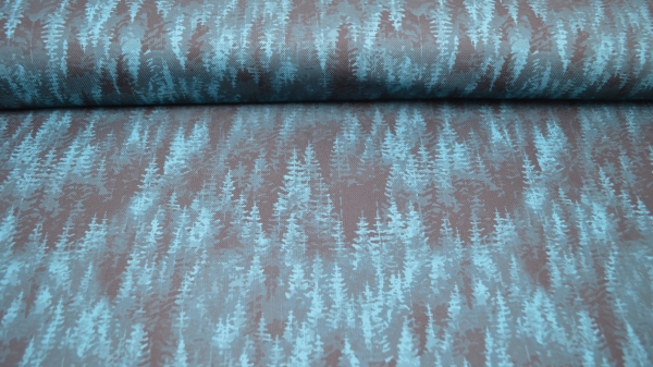 0663 - Infinity Tannen petrol Black Forest green Schwarzwald Schwarzwald Eigendesign Schwarzwald Tannenwald grün Tannen grün Deco-Line made by Deco-Line Eigenproduktion Inifinity-Line moderner Landhausstil Schwarzwald Design Maskenstoff Infinity Line Eige