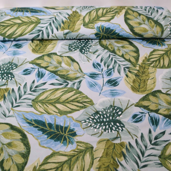 Tuva Tuvatextiles Acrisol TUVA Acrisol Tropical 229 grüne Markise grün Dralon Outdoor grün Farn Blätter Grau  Outdoor Blätter Outdoorstoff Dralon teflonbeschichtet Teflonbeschichtung Dralon lichtbeständig wetterbeständig Outdoorstoff Außenbereich grün