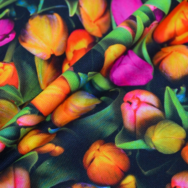 Tulpen Tulpe Tulpenstoff Frühling Frühlingstulpen Dekostoff mit Tulpen  Frühlingsstoff Tulpe