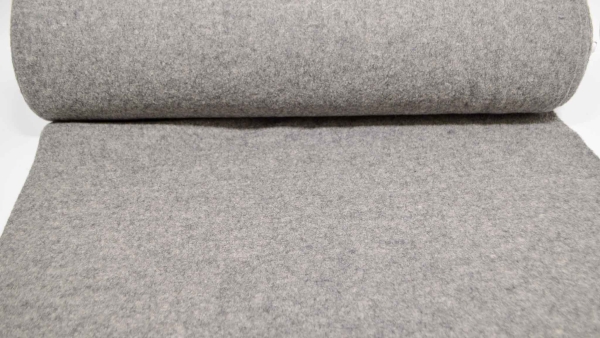 grauer Walkstoff grau Schurwolle Walk aus 100 % Schurwolle Winterstoff winterliche Kleidung strapazierfähig Walkloden grau meliert Walk für Babybekleidung für den Winter Babyoverall Kinderoverall  aus Walk Walkloden grau Walk Wolle