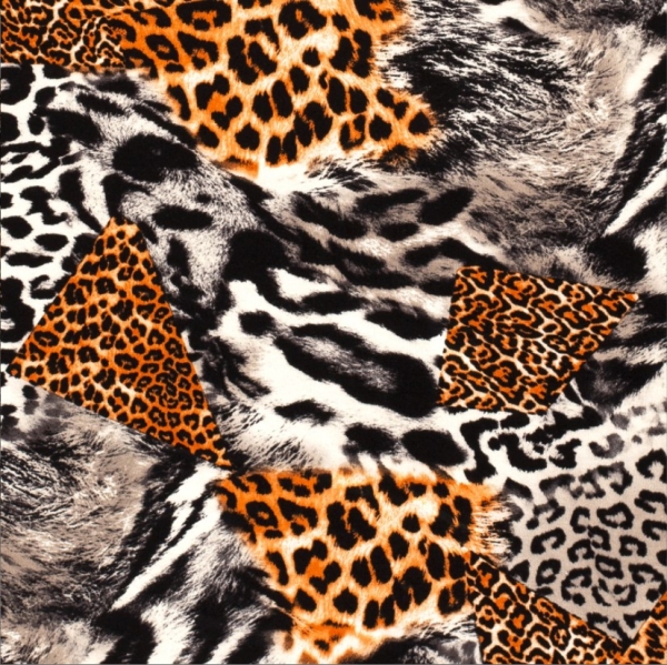 Viskose Viskosejersey Viskosestoff Tiere wilde Tiere Tierfelldruck Puma Leo Zebra Stoff  Viskose