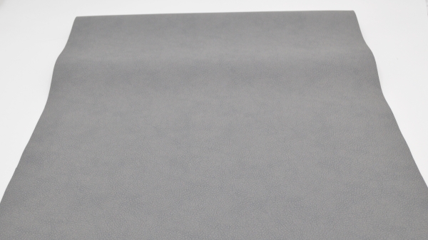 Polster-Kunstleder, graues Kunstleder für Geldbeutel und Taschen, Kunstleder mit feiner Struktur, weich