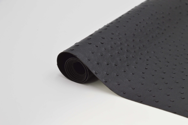 Polsterkunstleder Autruche - Strauß in rot, Kunstleder, Straußenoptik, genoppt, Noppen, kaschiert, Polsterkunstleder, Polsterstoff, gruen, grün, Straussenleder, Strauss, Strauß, Leder, Velourleder