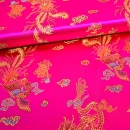 Jacquard Viskose Drache Jacquard Drachenstoff Kimono Kimonostoff  Jacquard  chinesischer Stoff Fuchsia Drache dragon beidseitig verwendbar