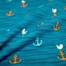 Anker Möwe Jersey mit Meer Anker Möwe Kinderjersey Petrol Anker Möwe Meer Anker Jersey  Baumwolljersey
